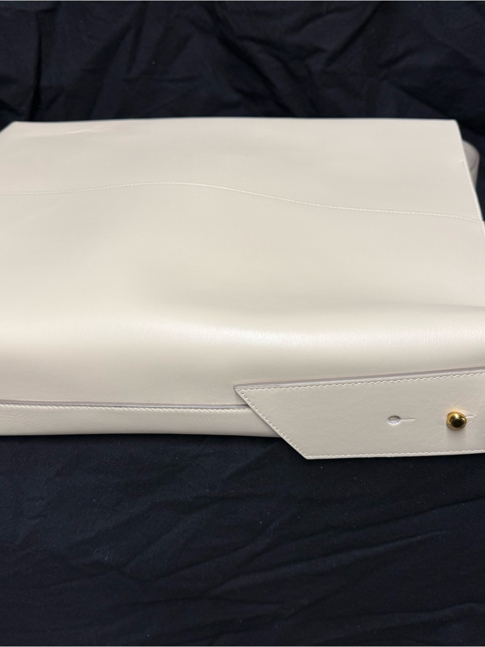 Banana Republic Vida Oversized Cream Leather Shoulder Tote - Picture 3 of 4